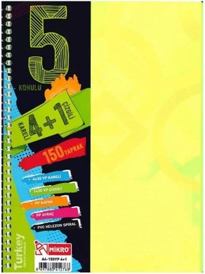 Mikro Defter A4 150 Yp.exclusıve 4+1 Ayraçlı
