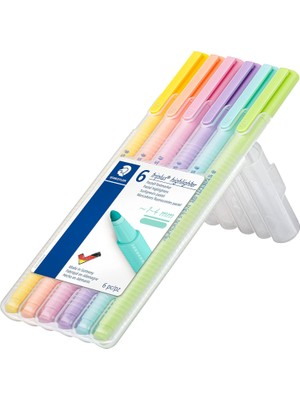 362 Csb6 Triplus Textsurfer Pastel Fosforlu Kalem 6'lı Set