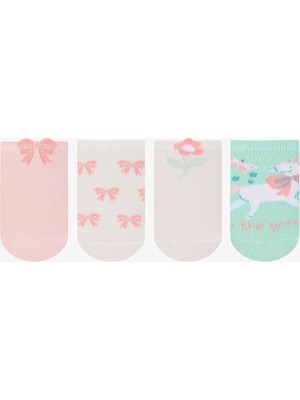 Penti Renkli Kız Çocuk Unicorn in The Garden 4 'lü Patik Çorap