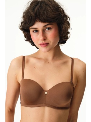 Penti Kahverengi Lotus Essentials Balenli Sütyen