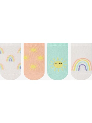 Penti Renkli Kız Çocuk Sunny Rainbow 4 'lü Patik Çorap
