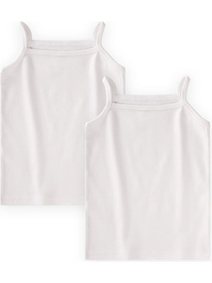 Cigit Ikili Ip Askılı Kız Atlet 2-11 Yaş Ekru