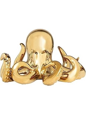Uravas Store Deco 79 Seramik Ahtapot Dekoratif Heykel Dokulu Dokunaçlı Ev Dekorasyonu Heykeli, Vurgu Heykelcik 3