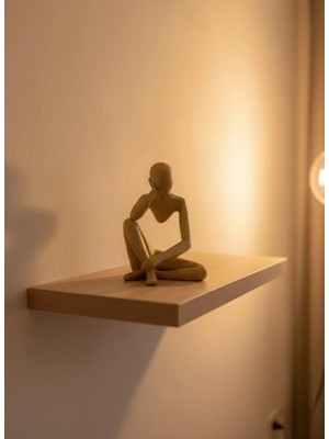 Asiltech Dekoratif Sarı Insan Figürü Modern Masa ve Raf Süsü