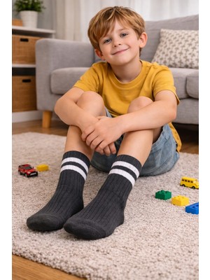 Gigi Giyim Çizgili Erkek Çocuk Kolej Çorap