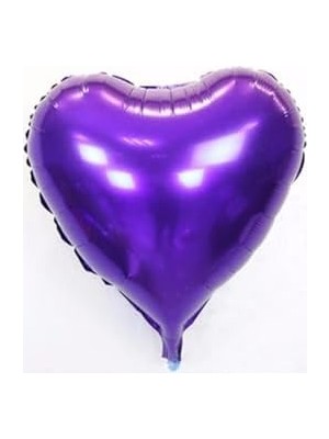 Kalp Balon Folyo Mor 45 cm 18 Inç