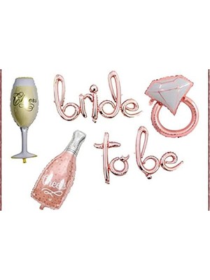 Bride To Be Balon Seti Bekarlığa Veda Setleri Rose Şampanya Balon
