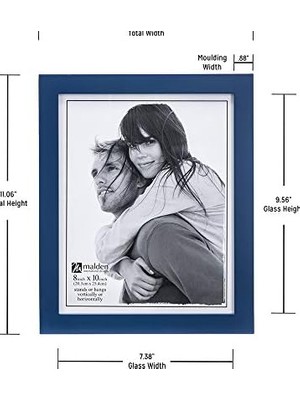 International Designs Burl Walnuss Holz Bilderrahmen Aus Holz Mit Bordüre Schwarz, Oil Rubbed Bronze, 8 By 10-Inch