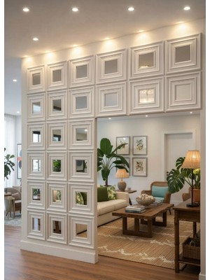 Duvarım Lima Gümüş Aynalı 3D Duvar Paneli