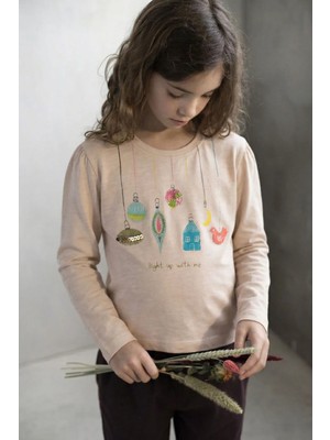 Cigit Otantik Baskılı Mevsimlik T-Shırt 1-7 Yaş Bej