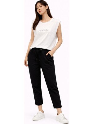 Vena Kadın Alian Beli Lastikli Beach Pantolon %100 Lyocell (Tencel™) - Siyah