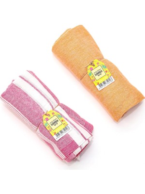 Pembe ve Turuncu Yıkanmış Pamuk Seti