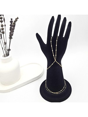 Merve Takı Özel Seri Gold Kaplama Ezme Plaka Şahmeran