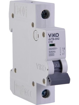 4VTB-1C16 Otomatik Sigorta 4,5ka C Tipi 1 Kutup 16A