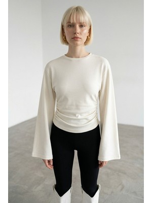 Aida Fashion Geniş Kol Pamuklu Bluz