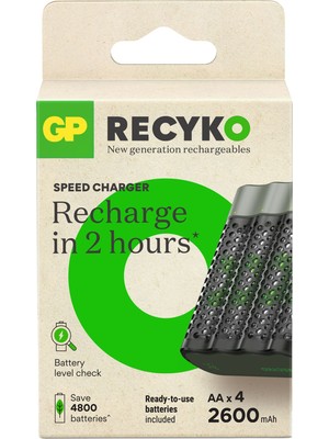  gp m452-270hcer21-2gtlb4 4 lü paket 2600mah aa şarjlı kalem pil