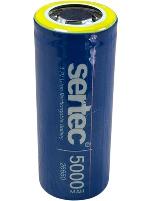 Çerçici Sertec ICR26650 Li-Ion 3.7V 5000MAH 3c Şarjlı Pil