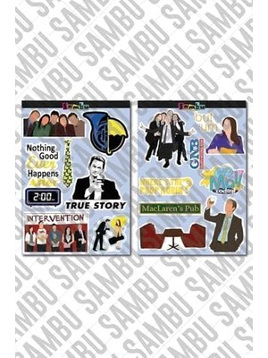 How I Met Your Mother Temalı Etiket Seti 2 - Laptop Notebook Telefon