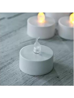 Sna Pilli LED Tealight T-Light Mum Pilli Mum LED Işık Sıcak Sarı Renk Dekorasyon Süsleme Düğün Kına Organizasyon (6)