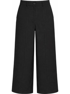 Mixray 4773 Kadın Pileli Palazzo Pantolon Siyah