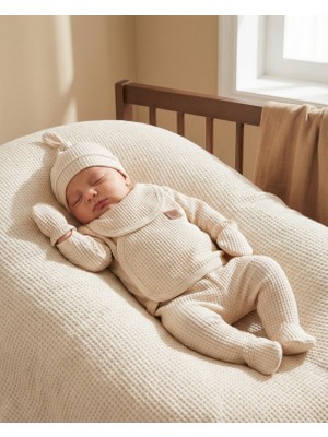 Minory Baby - %100 Pamuk 5'li Hastane Çıkışı Seti | 5'li Yenidoğan Set | Battaniyesiz