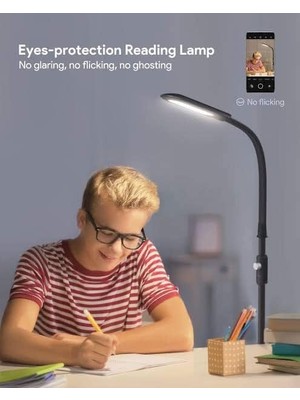 Aukey Modern Iç Mekan Aydınlatma Göz Yormayan LED Ayaklı Lamba 5 Kademeli Ayarlanabilir Parlaklık Için Modern Lambası Salon Oturma Odası Koltuk Ucu Lamba Ayakta Duran Işık,