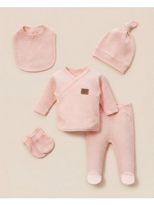 Minory Baby - %100 Pamuk 5'li Hastane Çıkışı Seti | 5'li Yenidoğan Set | Battaniyesiz