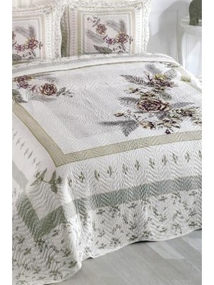 Örtüm Çift Kişilik Kapitone Yatak Örtüsü Takımı - Krem