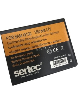 Çerçici Sertec - Samsung Galaxy S2 İ9100 Uyumlu Batarya
