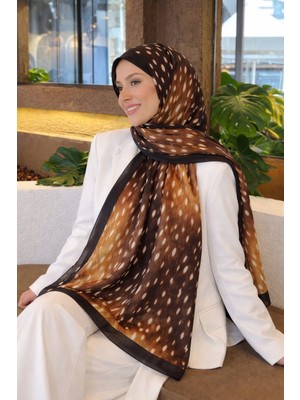 Revam Collection Ceylan Desen Pamuk Soft Şal Acı Kahve