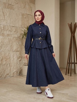 Foremia Ön Arka Pensli Etekli Takım-Lacivert -