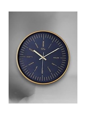 Uravas Store Galaxy 218-A-10 Serisi Eskitme Metal Görünümlü Sessiz Akar Duvar Saati 30 cm