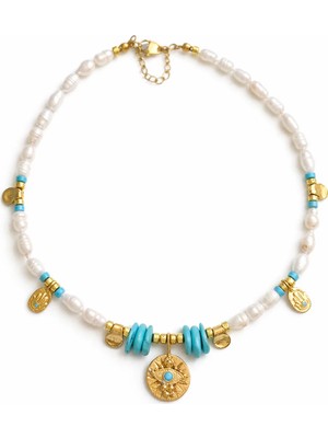 Venüs Design Çelik Inci Mercan Kolye