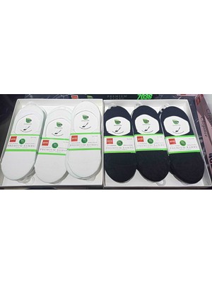Şirin 4023 Dikişsiz Silikonlu Bambu Bayan Babet6 Adet
