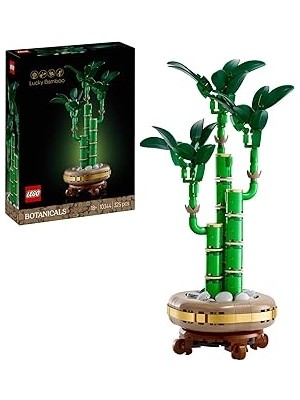 Uravas Store Botanicals Şans Bambusu 10344 – Yetişkinler Için Bambu Sapları, Çakıl Taşları Ahşap Efektli Saks