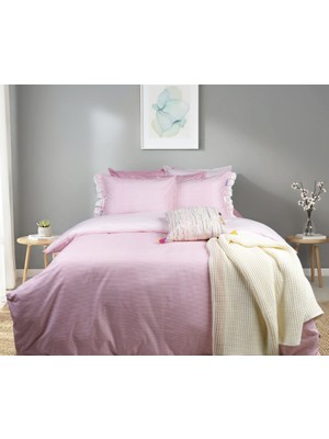 Sarev Eftelya Fancy Nevresim Takımı Tek Kişilik 1y D K, Pembe