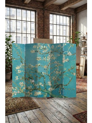 Artavessa Dekoratif 5 Kanatlı Dijital Baskılı Kanvas Paravan - Seperatör - 200X180 cm - Model 2