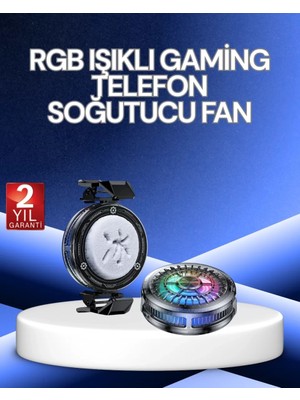 Asiltech Rgb Işıklı Telefon Soğutucu Fan Gaming Cooler Süper Hızlı Soğutma