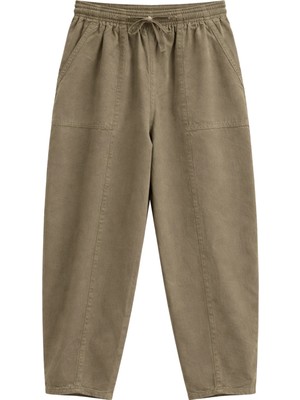 Mixray 4573 Kadın Önü Çımalı Gabardin Şalvar Pantolon Haki