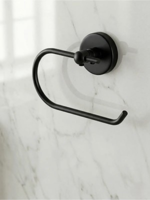 Clk Banyo Karaca Paslanmaz Duvara Montajlı Kapaksız Tuvalet Kağıtlığı - Modern Wc Kağıtlık Siyah