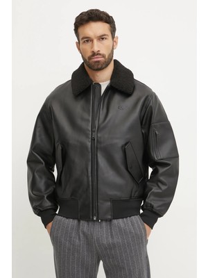Calvin Klein S Faux Leather Aviator Jacket Erkek Deri Ceket J30J326729
