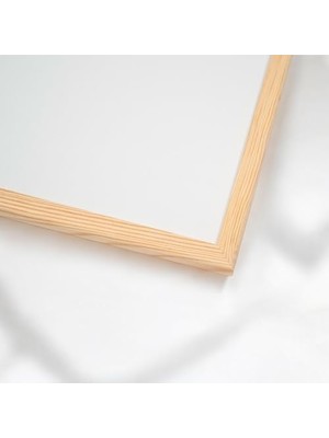 Premium Masif Çam Çerçeve - 3mm Mdf Arkalık - 500 Mikron Kırılmaz Şeffaf Pvc Ön Koruma - Şık ve Dayanıklı Duvar Ahşap Çerçevesi (Ham, 30CM x 40CM)