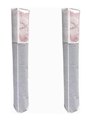 Skygo 2 Adet - Pencereli Halı Hurcu - Çizgili Model Halı Saklama & Organizeri - 4 M2