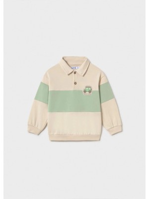 Mayoral Yazlık Erkek Bebek Yakalı Sweat - Bej - Yeşil