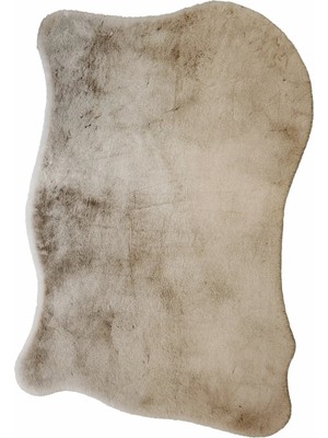 Seyran Halı Minkora Lüks Peluş Post Halı Vizon Renk Yumuşak Dokulu Kaymaz Taban Makinede Yıkanabilir Halı