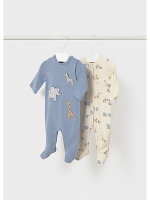 Mayoral Kışlık Erkek Bebek 2'li Tulum Set - Indigo Mavi