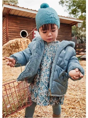 Mayoral Kışlık Kız Bebek Çift Taraflı Mont - Mavi