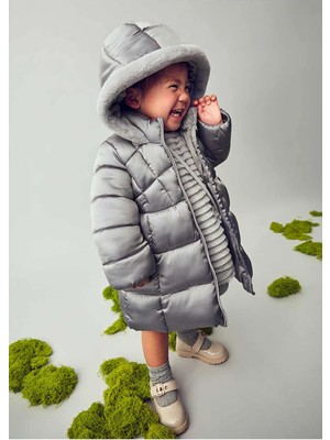 Mayoral Kışlık Kız Bebek Uzun Boy Mont  - Gri