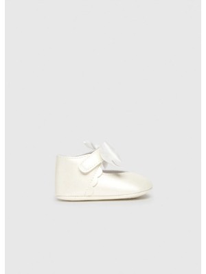 Mayoral Yazlık Kız Bebek Yenidoğan Şık Babet Patik - Ekru