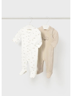 Mayoral Kışlık Erkek Bebek 2'li Tulum Set - Bej